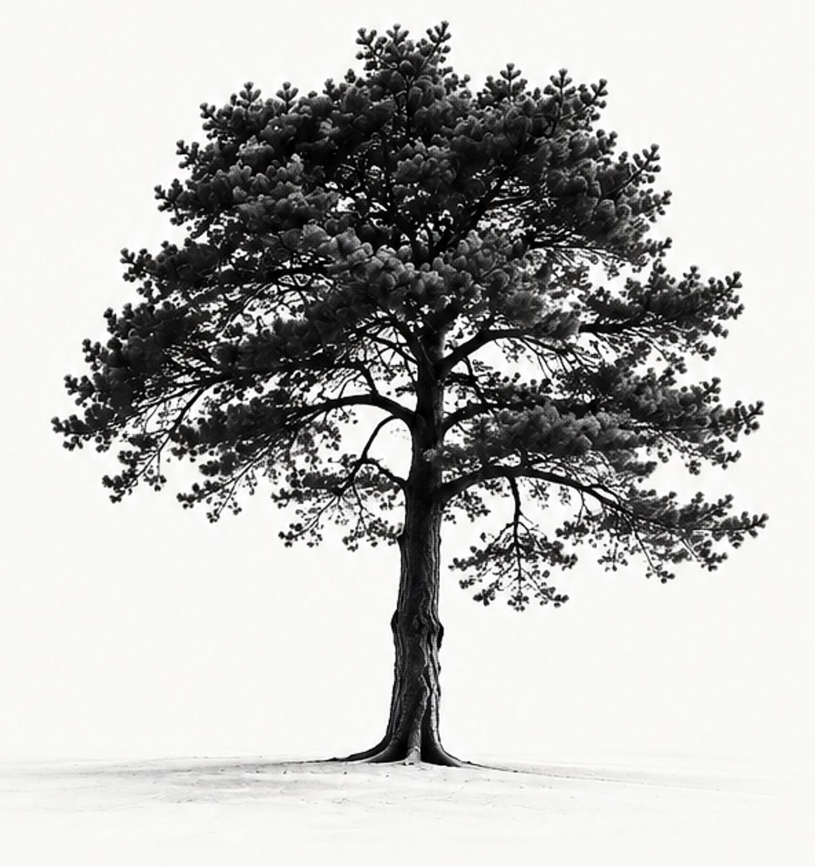 Einzelne Kiefer — Sinnbild für Blacktree